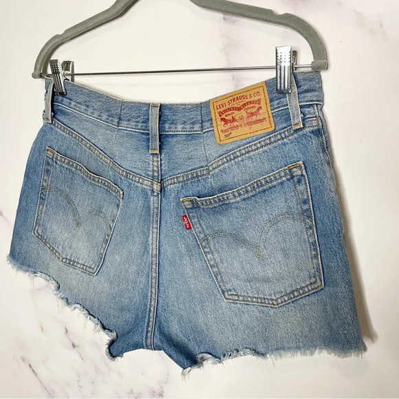 Levi's 501 High Rise Cut Off Denim Shorts in‎ Sierra Oasis - Picture 8 of 14